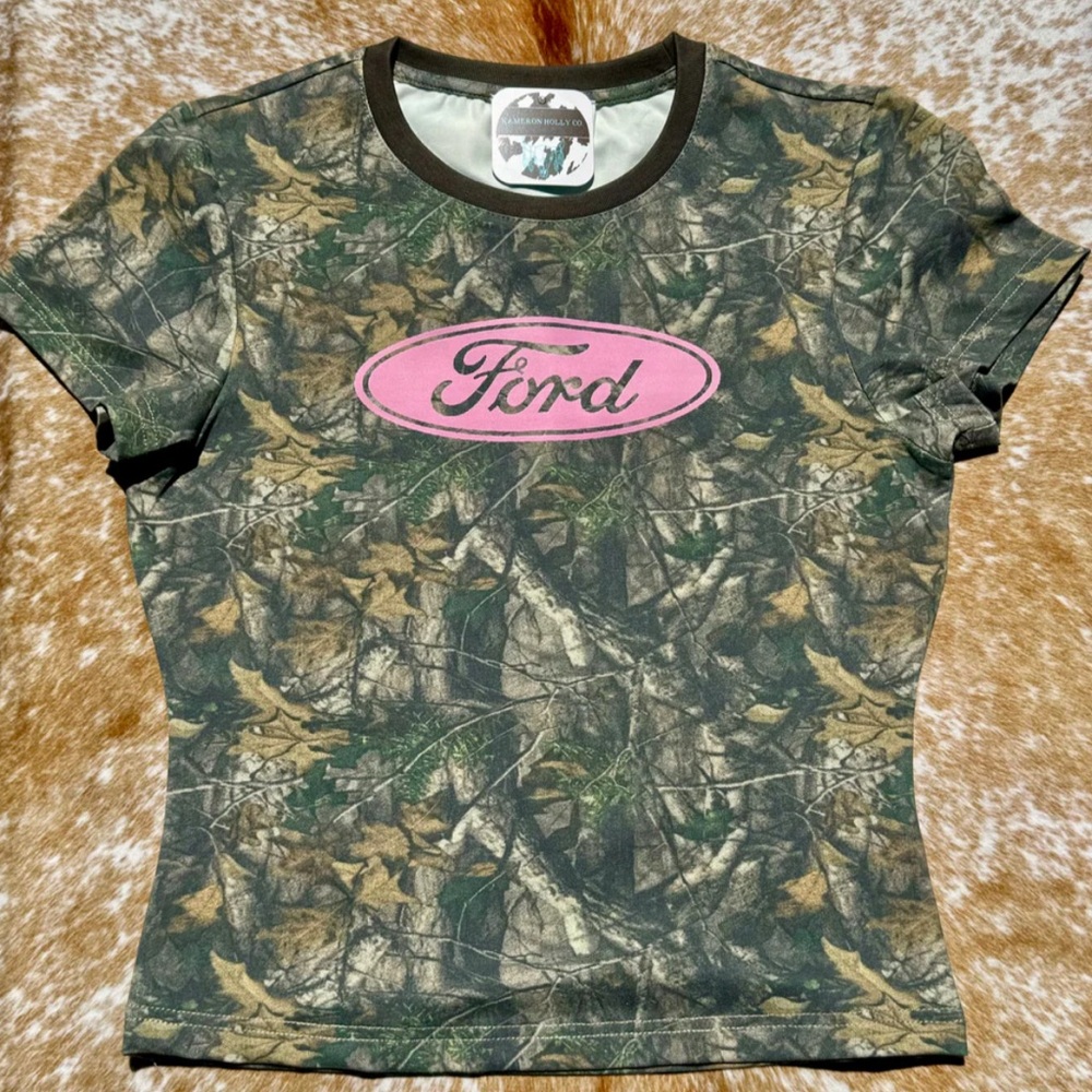 Ford Camo Baby Doll Tee